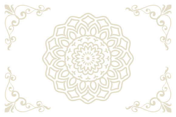 Art Floral Mandala Beige Design