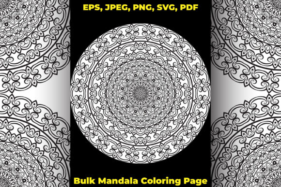 Bundle Floral Mandala Coloring Page KDP