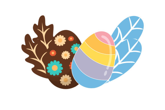 Easter Egg Colorful Floral Vector