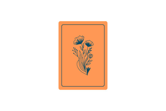 Floral Card Icon Vector