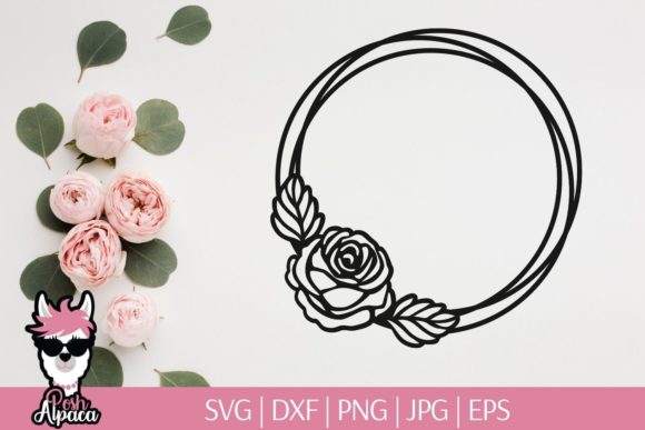 Floral Circle Frame Monogram
