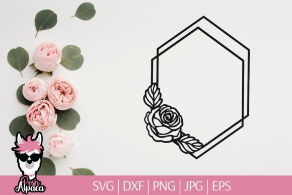 Floral Geometrical Frame Monogram