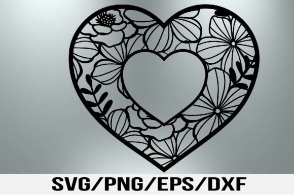 Floral Heart Frame