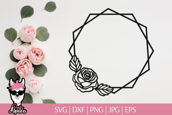 Floral Hexagon, Geometrical Frame