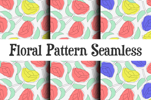 Floral Lineart Pattern Seamless
