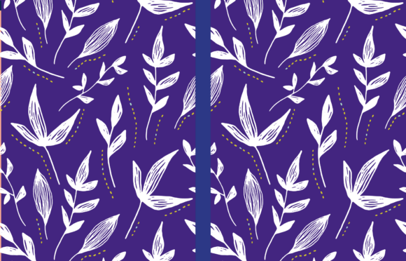 Floral Notebook Cover Template, Digital