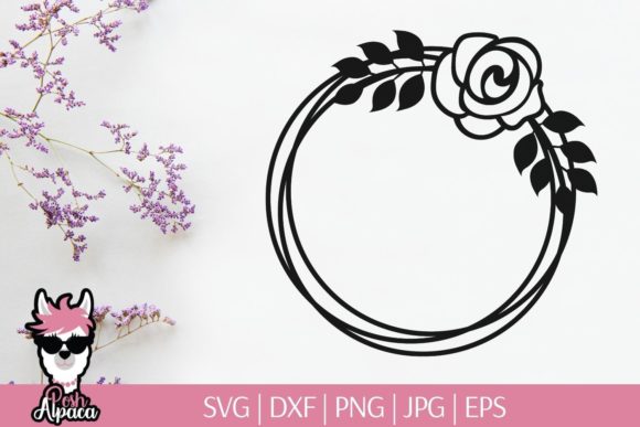 Floral Wreath, Frame Monogram