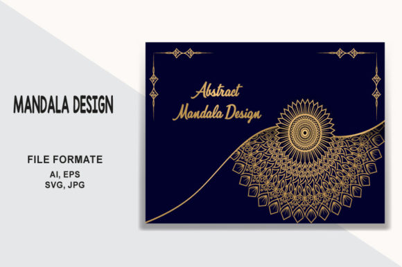 Golden Floral Mandala Background