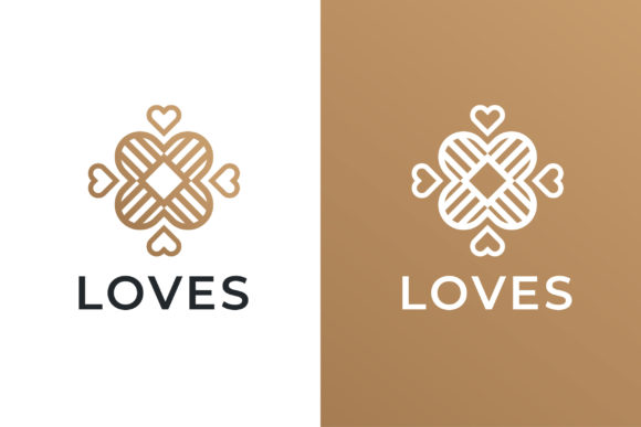 Logo Template Luxury Love Floral