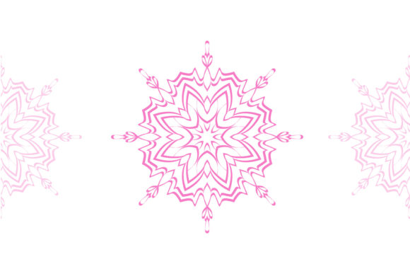 Mandala Pink Abstract Floral Design Art