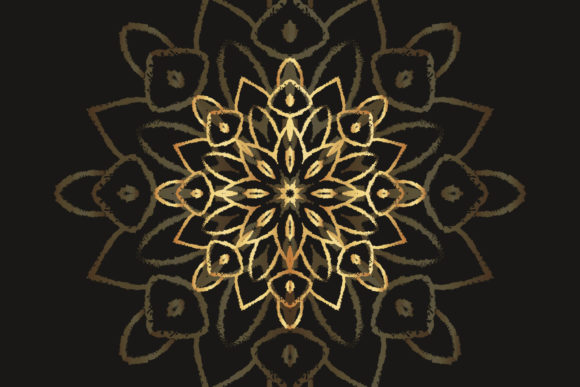 Mandla Golden Ornament Floral Pattern