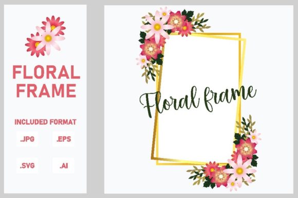 Painted Watercolor Floral Frame