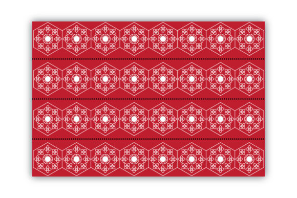 Seamless Floral Pattern White Red