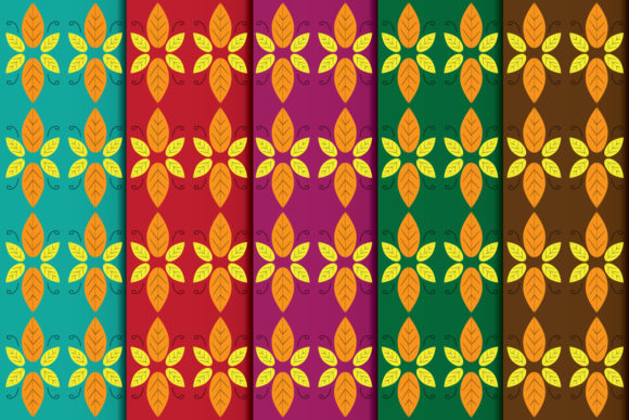 Seamless Floral Pattern with Leaf