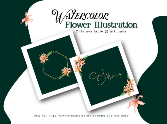 Watercolor Floral Vector Greeting Card