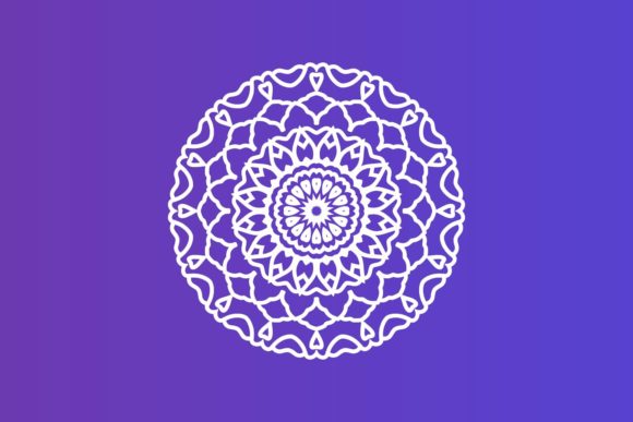 White Floral Mandala Embroidery Design